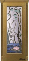 Корсика (дуб натуральный) с бевелс-витражом Журавль и лотос от 35 500 руб.